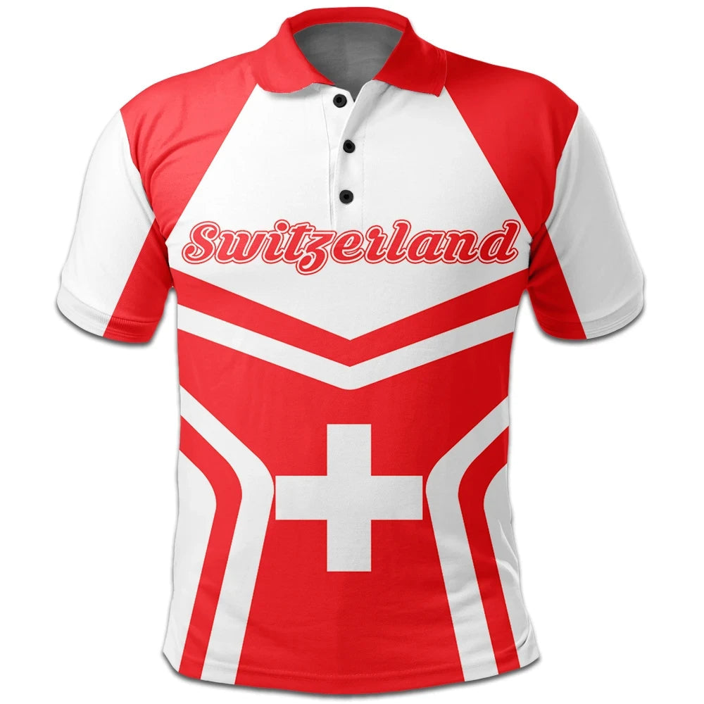 Switzerland Polo Shirt Coat Of Arms My Style RLT13