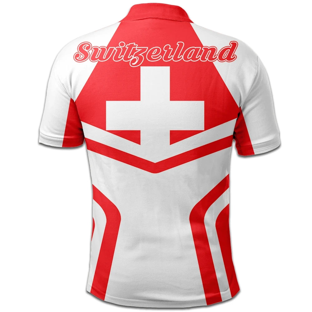 Switzerland Polo Shirt Coat Of Arms My Style RLT13