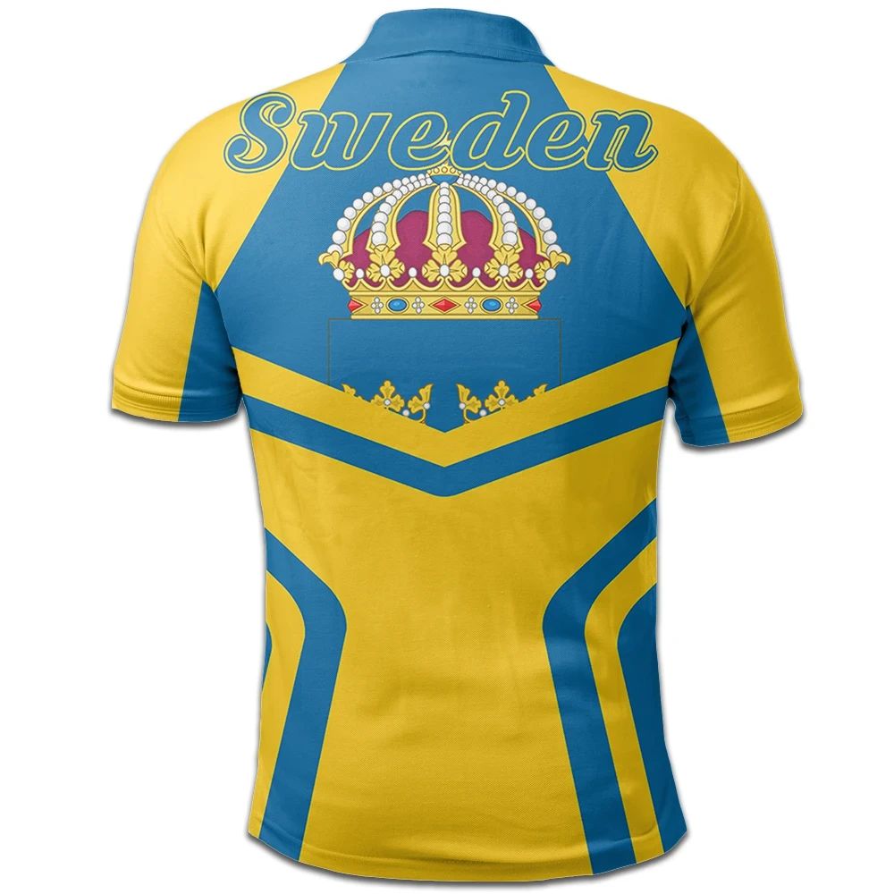 Sweden Polo Shirt Coat Of Arms My Style RLT7