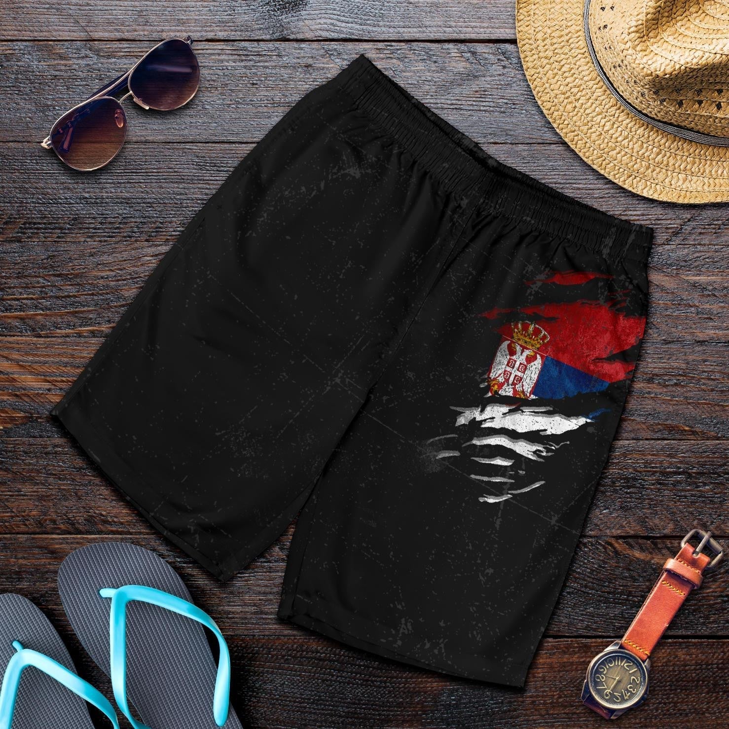 Serbia In Me Men's Shorts Special Grunge Style RLT7