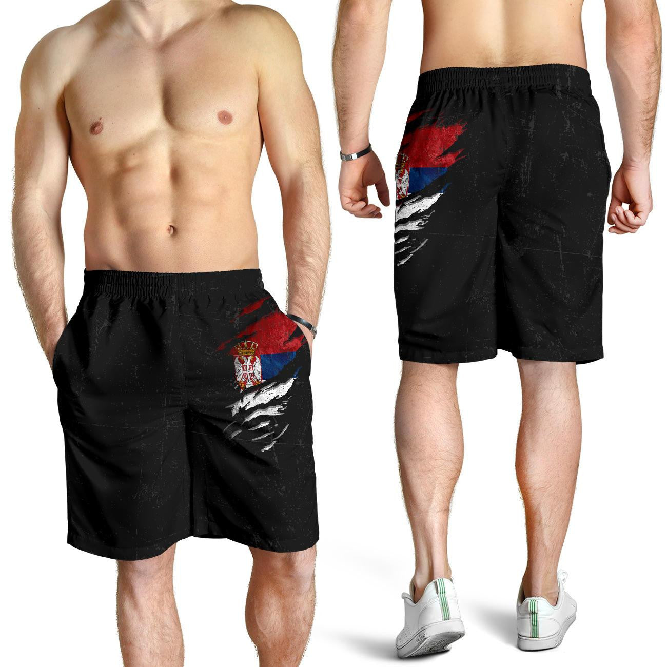 Serbia In Me Men's Shorts Special Grunge Style RLT7