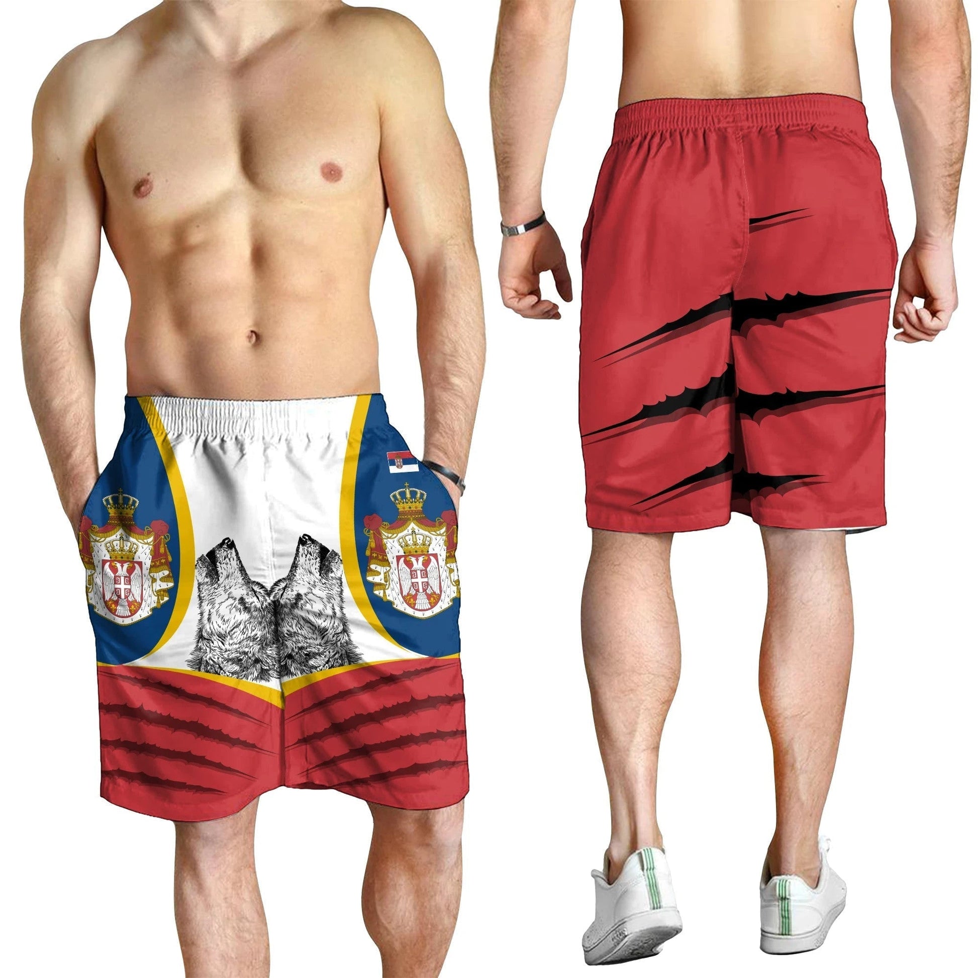 Serbia Men's Shorts Flag Of Serbia RLT7