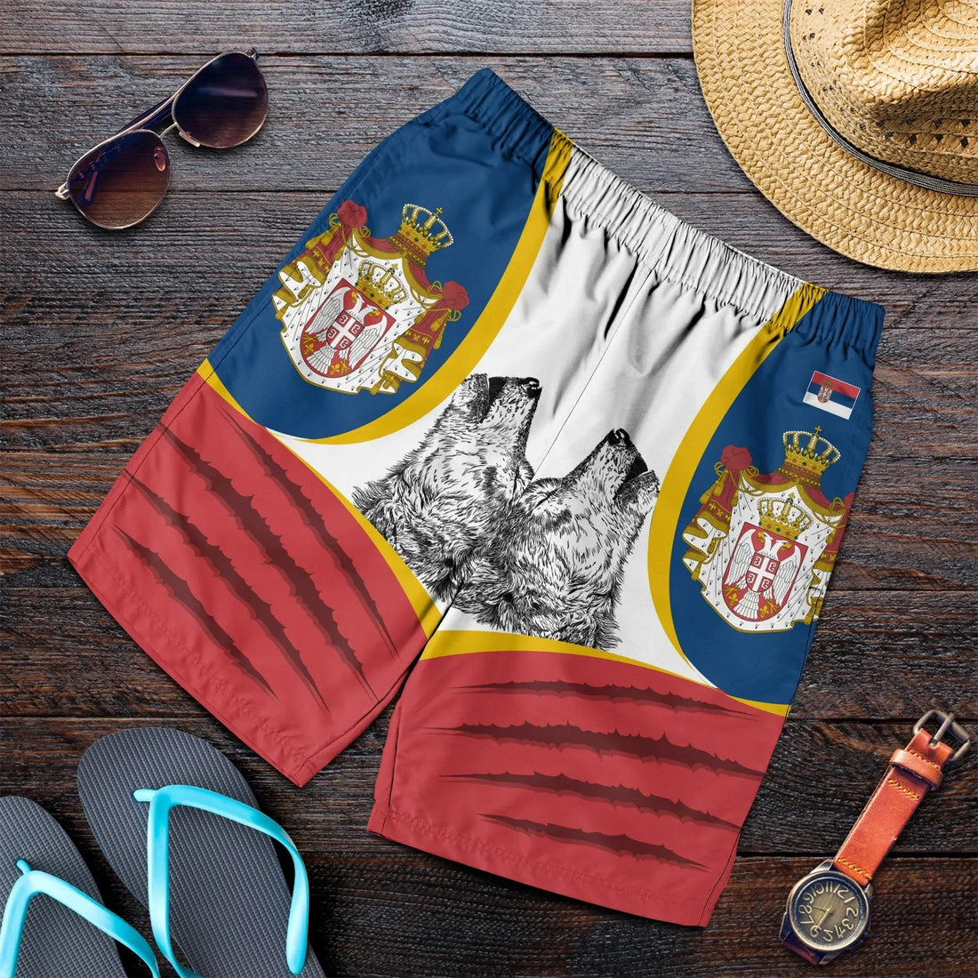Serbia Men's Shorts Flag Of Serbia RLT7