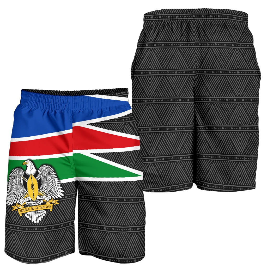 South Sudan All Over Print Mens Shorts Flag Coat Of Arms RLT8