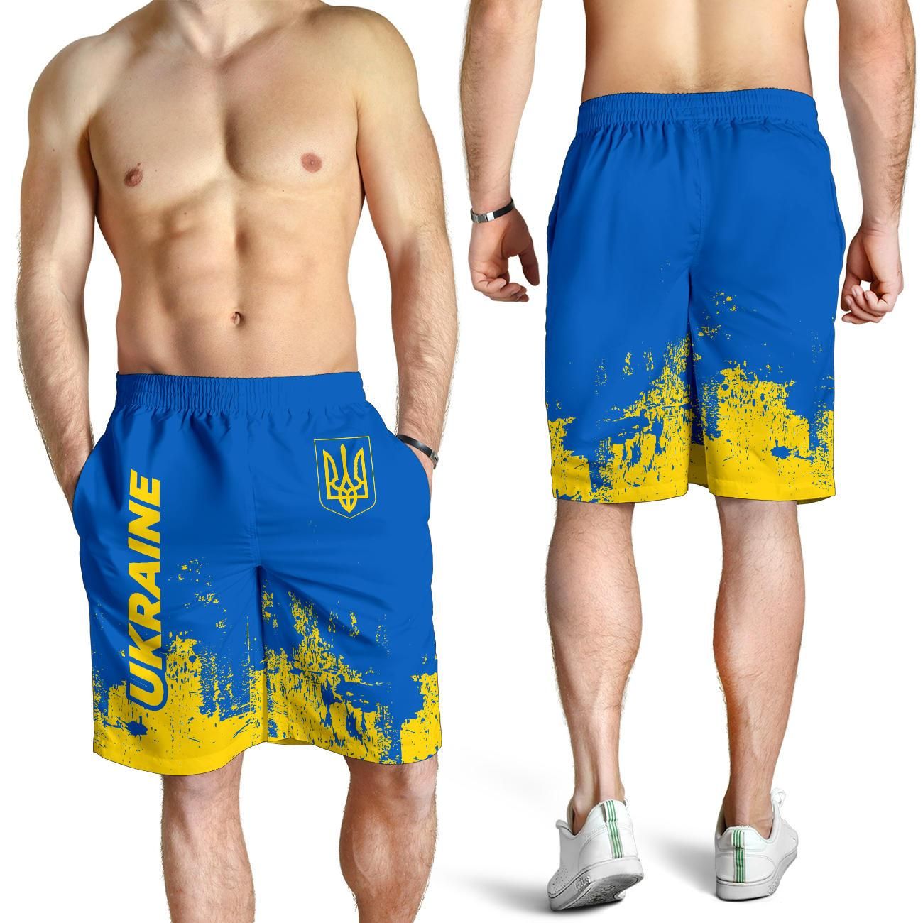 Ukraine Men Shorts Smudge Style RLT7