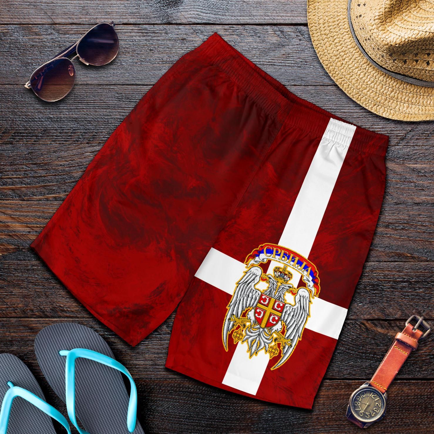 Serbia Men's Shorts Best Serbian Eagle Tattoo RLT7
