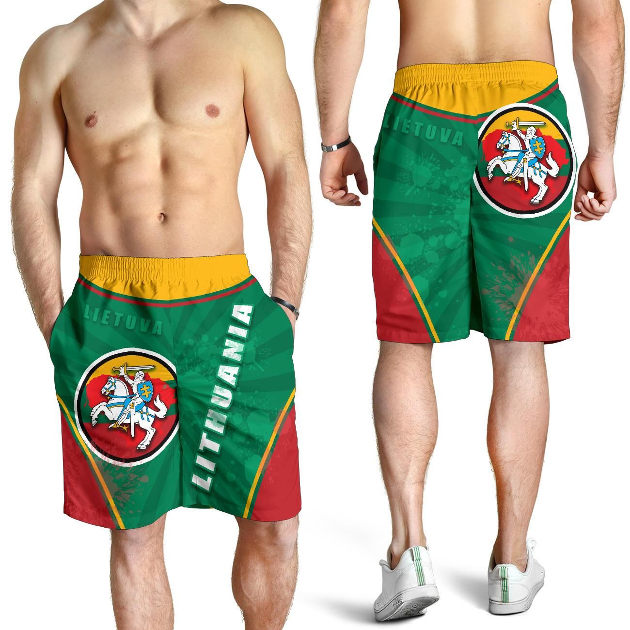 Lithuania - Lietuva Men Shorts Circle Stripes Flag Proud Version RLT6