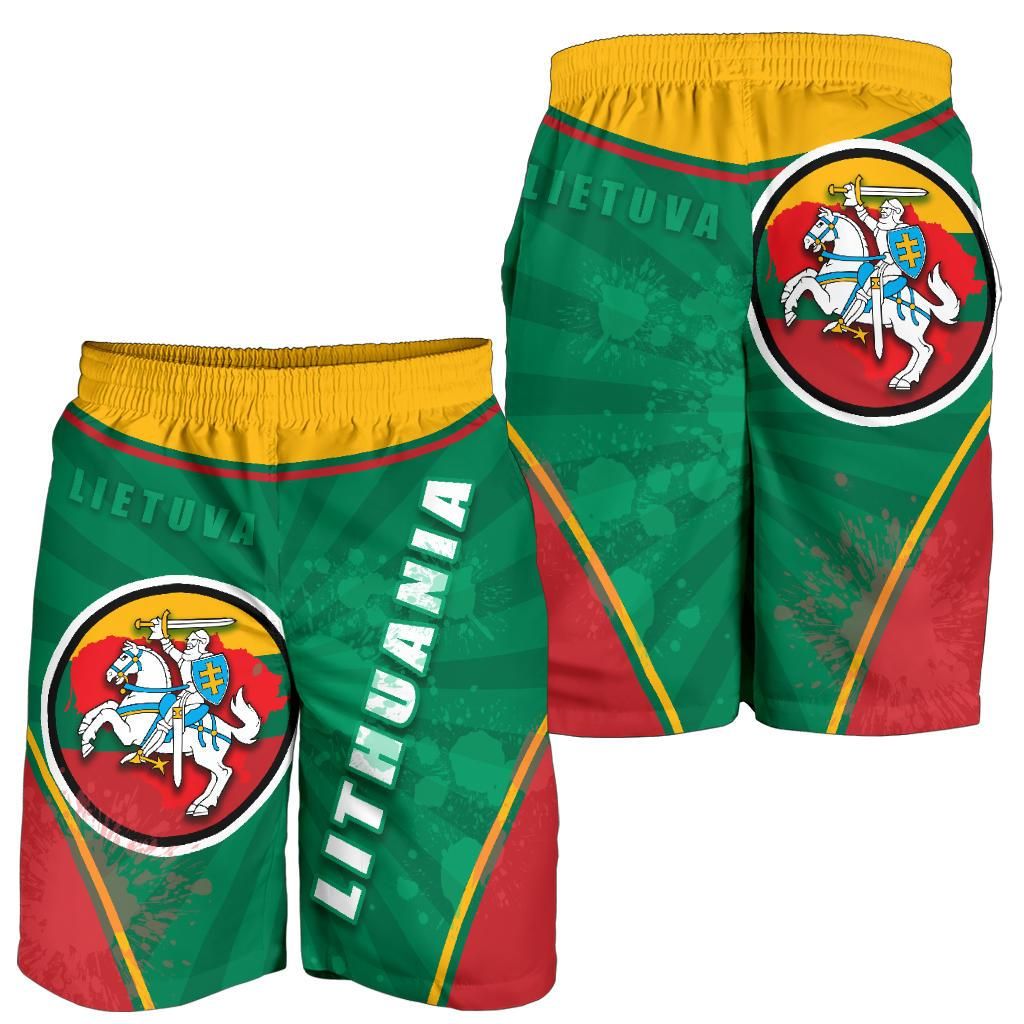 Lithuania - Lietuva Men Shorts Circle Stripes Flag Proud Version RLT6