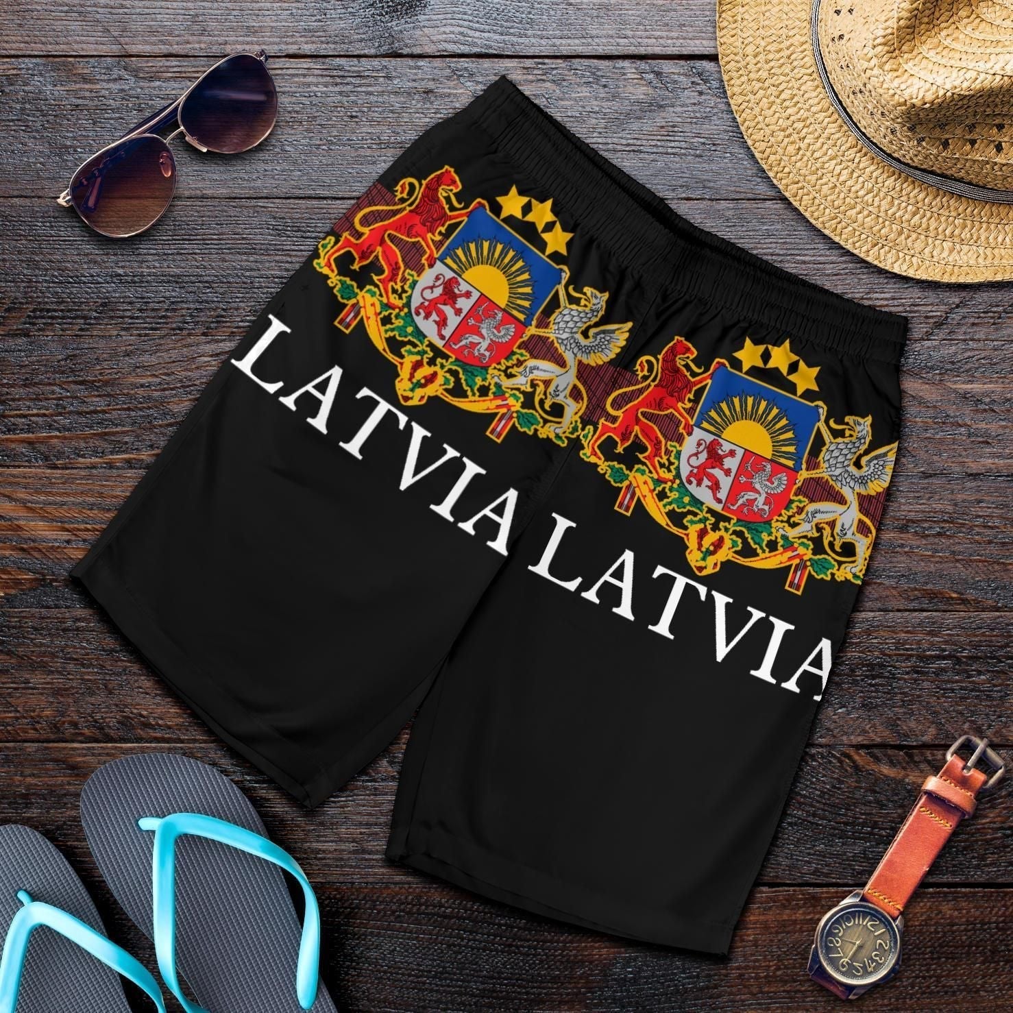 Latvia - United All Over Print Men's Shorts RLT6
