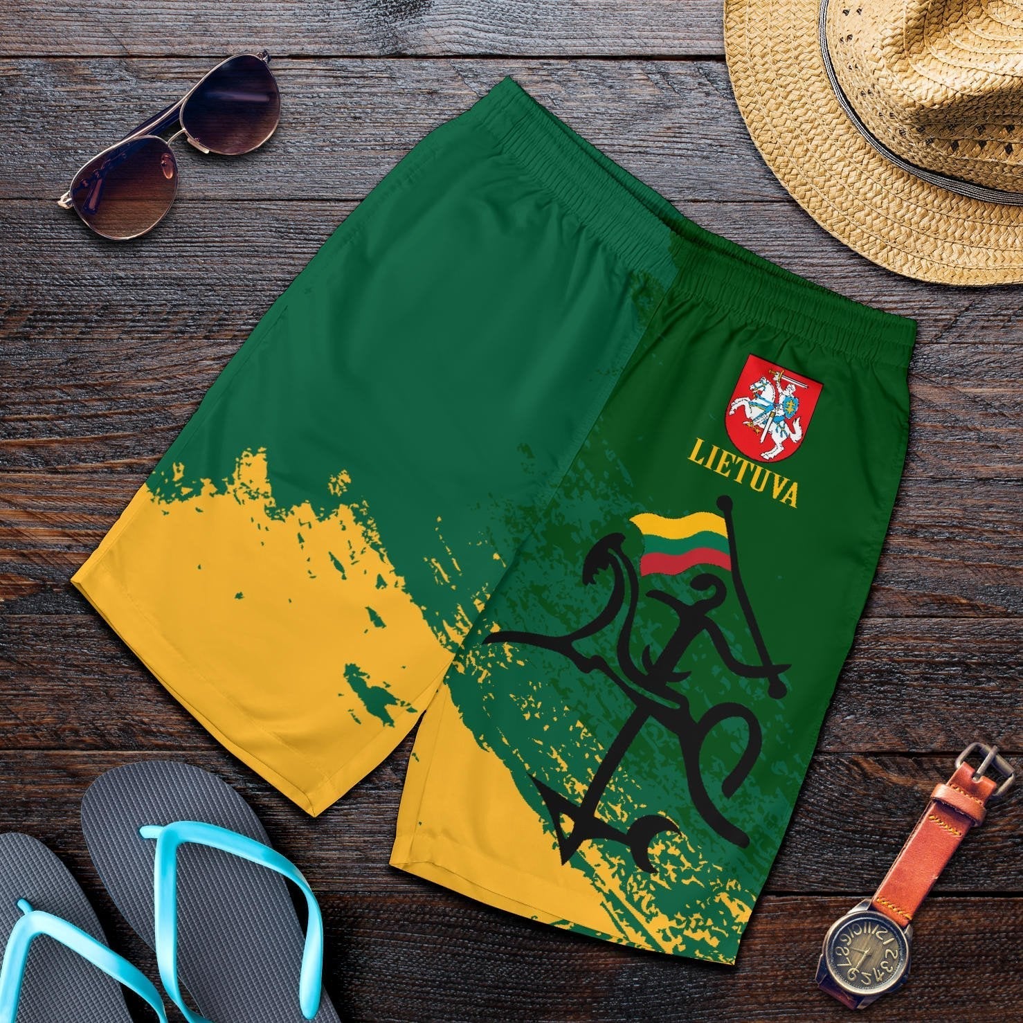 Lithuania Shorts - Lithuanian Tattoo RLT6