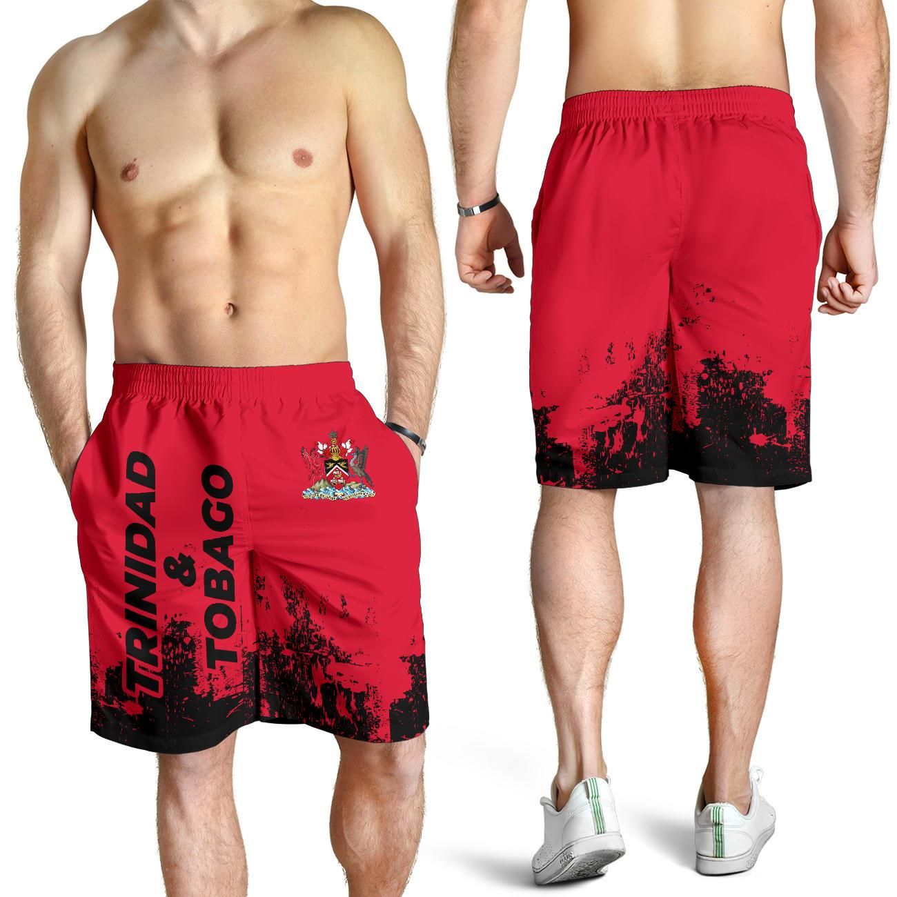 Trinidad and Tobago Men Shorts Smudge Style RLT6