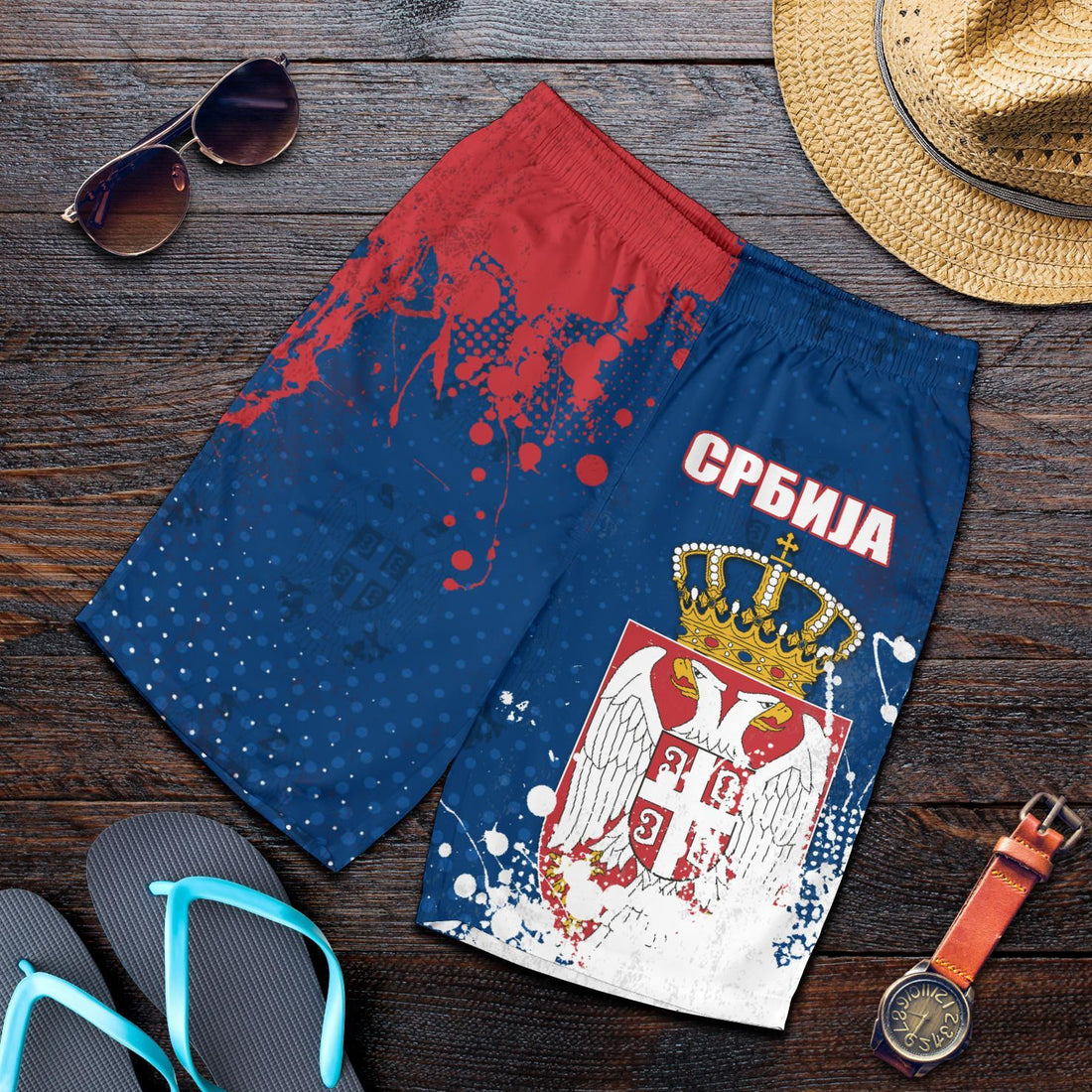 Serbia Men's Shorts The Great Serbia Serbian Language RLT7