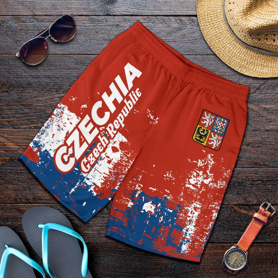 Czech Republic Men Short - Smudge Style RLT13