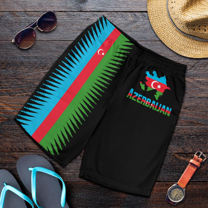 Azerbaijan Mens Shorts United Flag (Black) RLT8