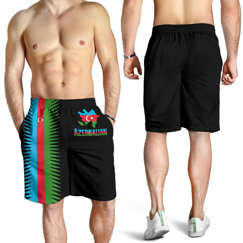 Azerbaijan Mens Shorts United Flag (Black) RLT8