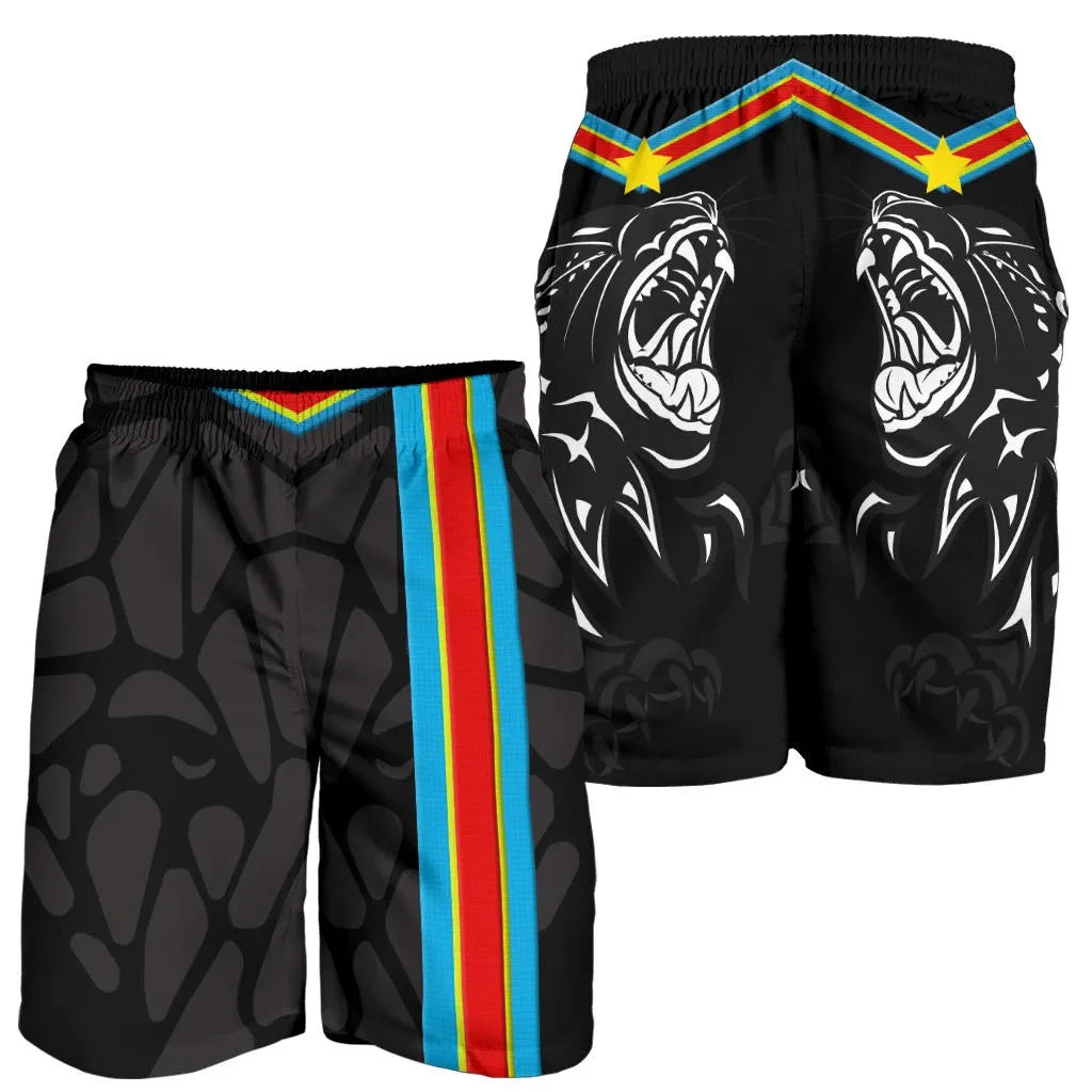 Wonder Print Shop Africa Shorts - Democratic Republic of the Congo Flag Color RLT13