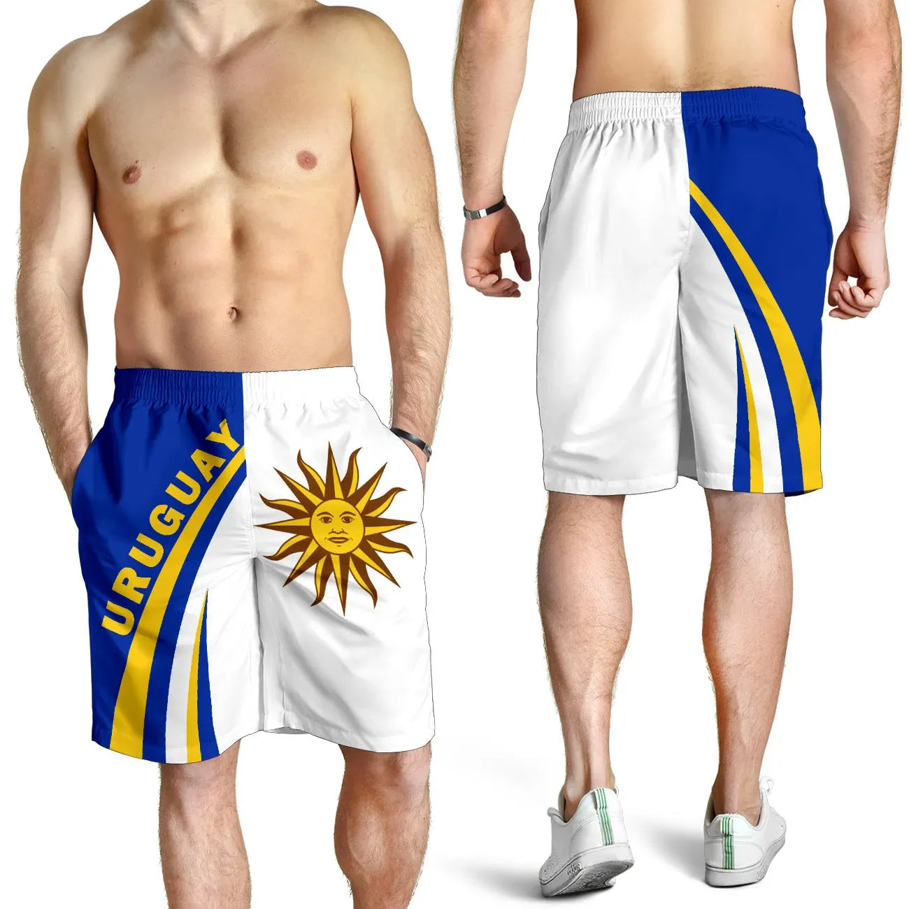 Uruguay Coat Of Arms Up Style Men's Shorts RLT6