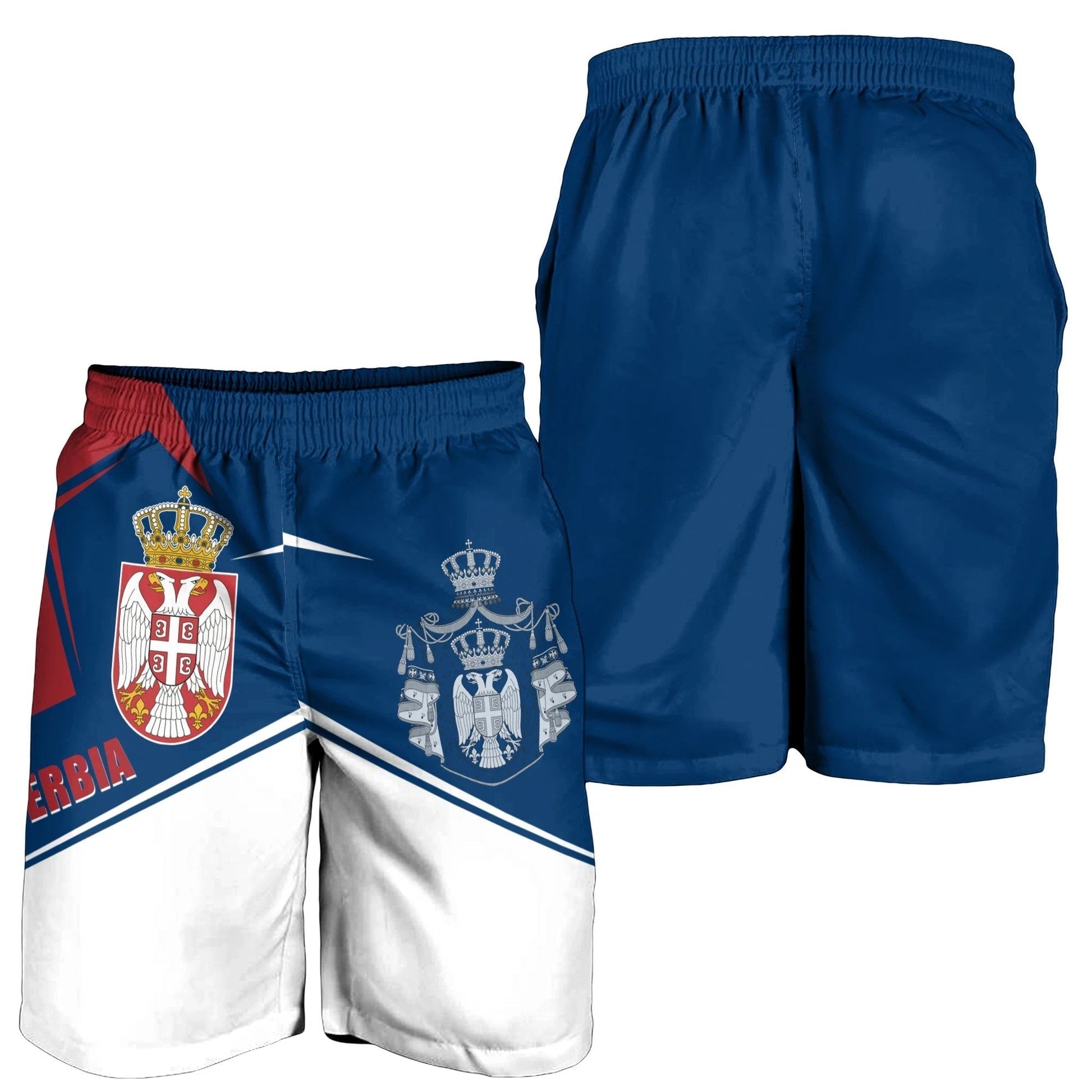 Serbia Men's Shorts Coat Of Arms Flag Style RLT7
