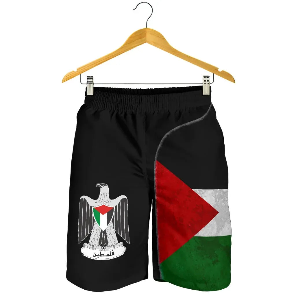 Palestine Flag Men's Shorts Coat Of Arms RLT13