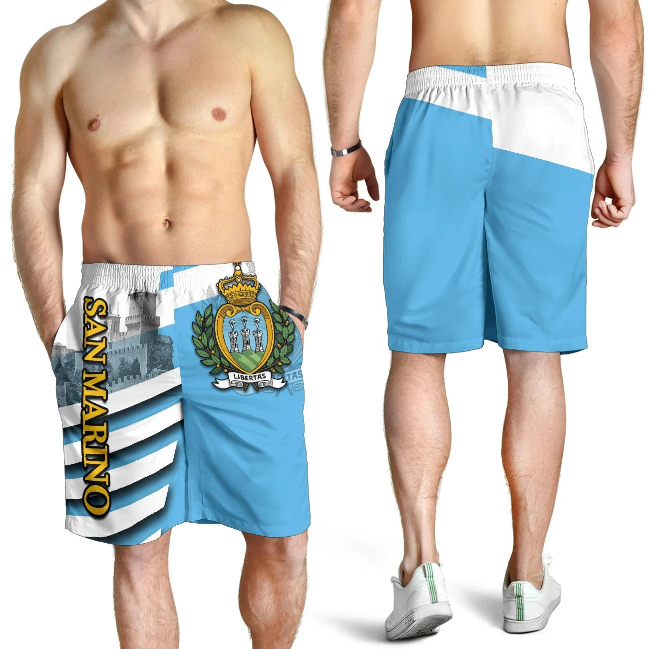 San Marino All Over Print Men's Shorts Mount Titano RLT6