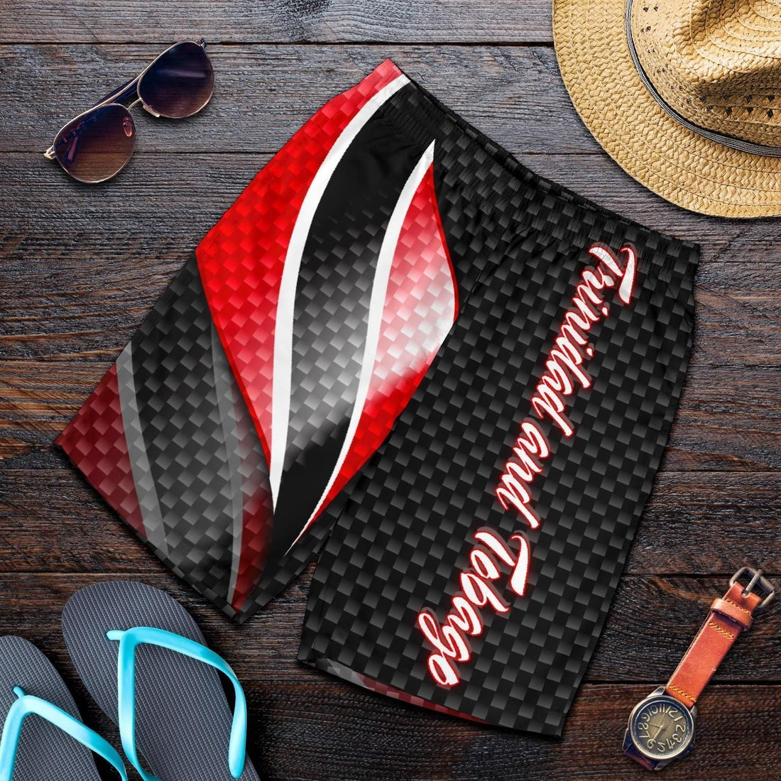 Trinidad and Tobago Men's Shorts Trinidad and Tobago Flag RLT6