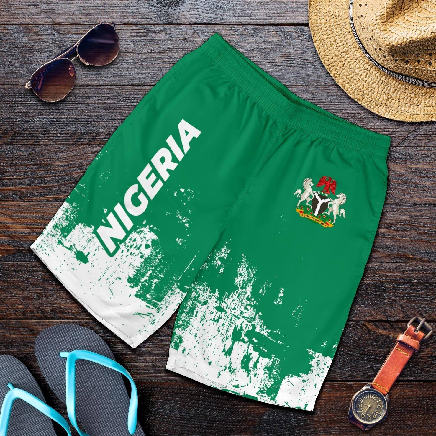 Nigeria Men Shorts Smudge Style RLT8