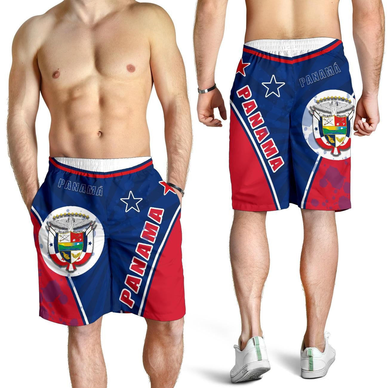 Panama Men Shorts Circle Stripes Flag Version RLT13