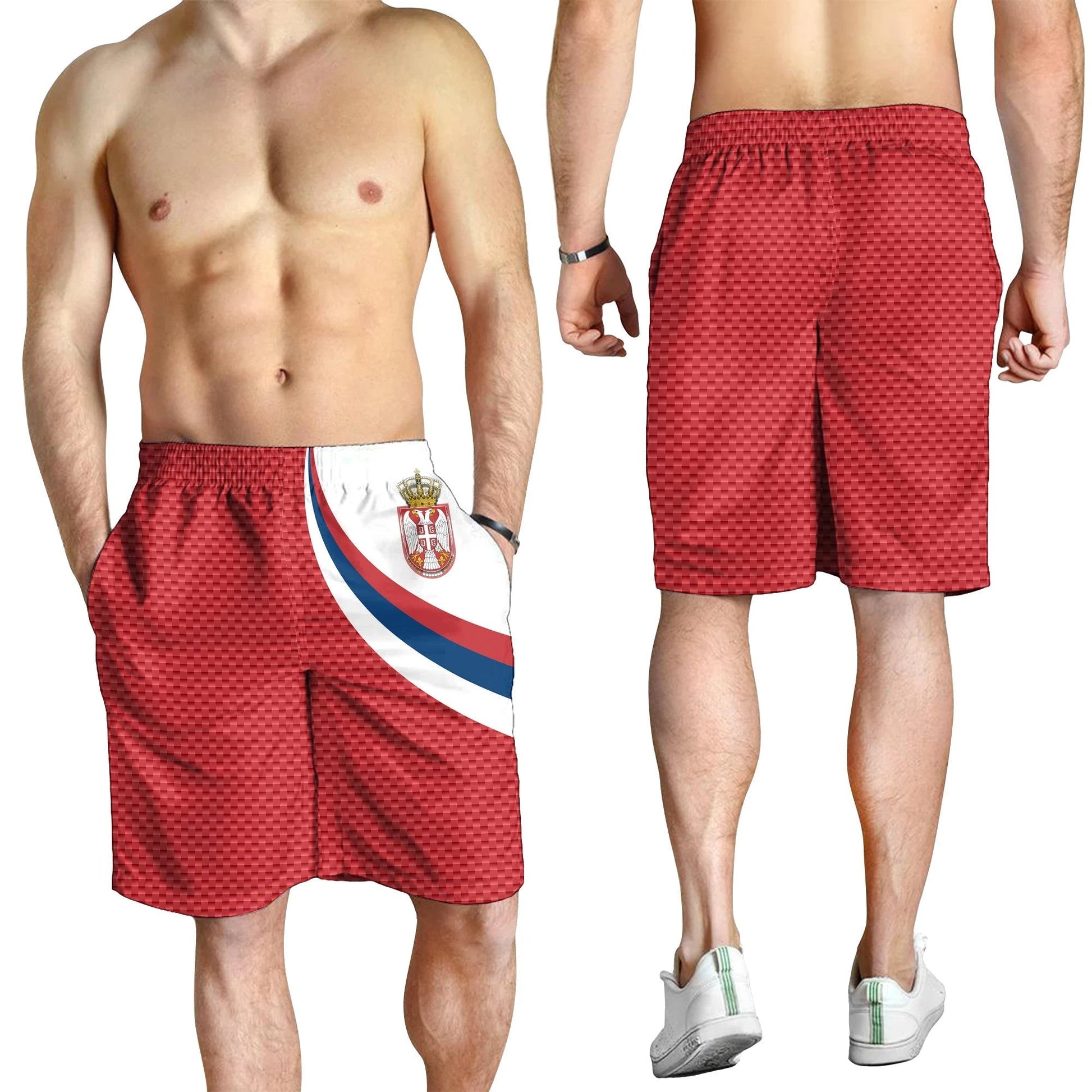 Serbia Men's Shorts Serbia Flag Red RLT7