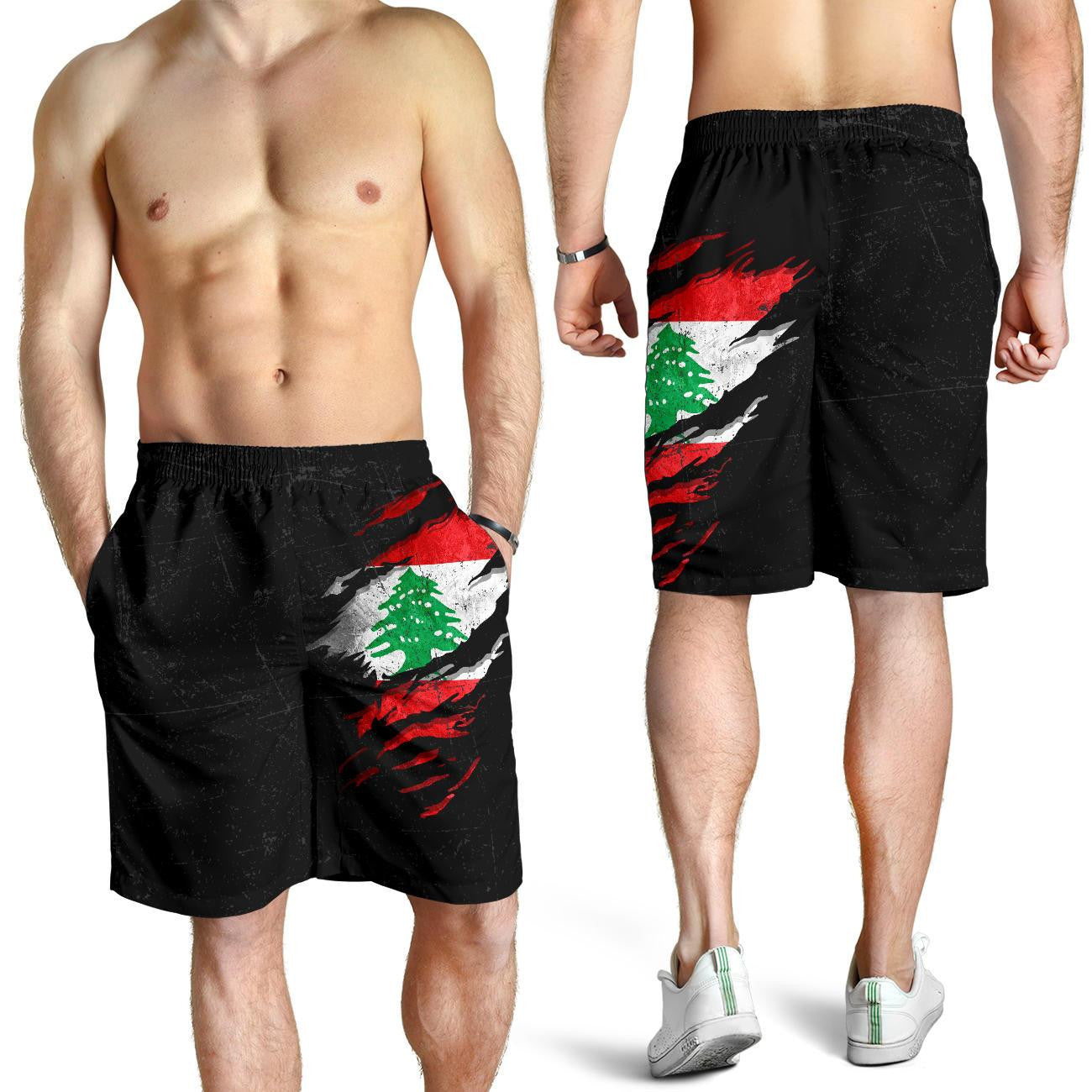 Lebanon In Me All Over Print Men's Shorts - Special Grunge Style RLT6