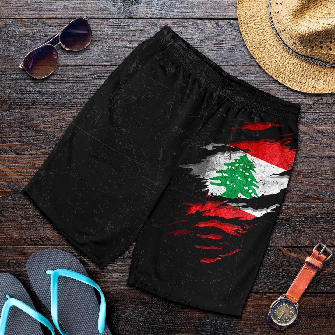Lebanon In Me All Over Print Men's Shorts - Special Grunge Style RLT6