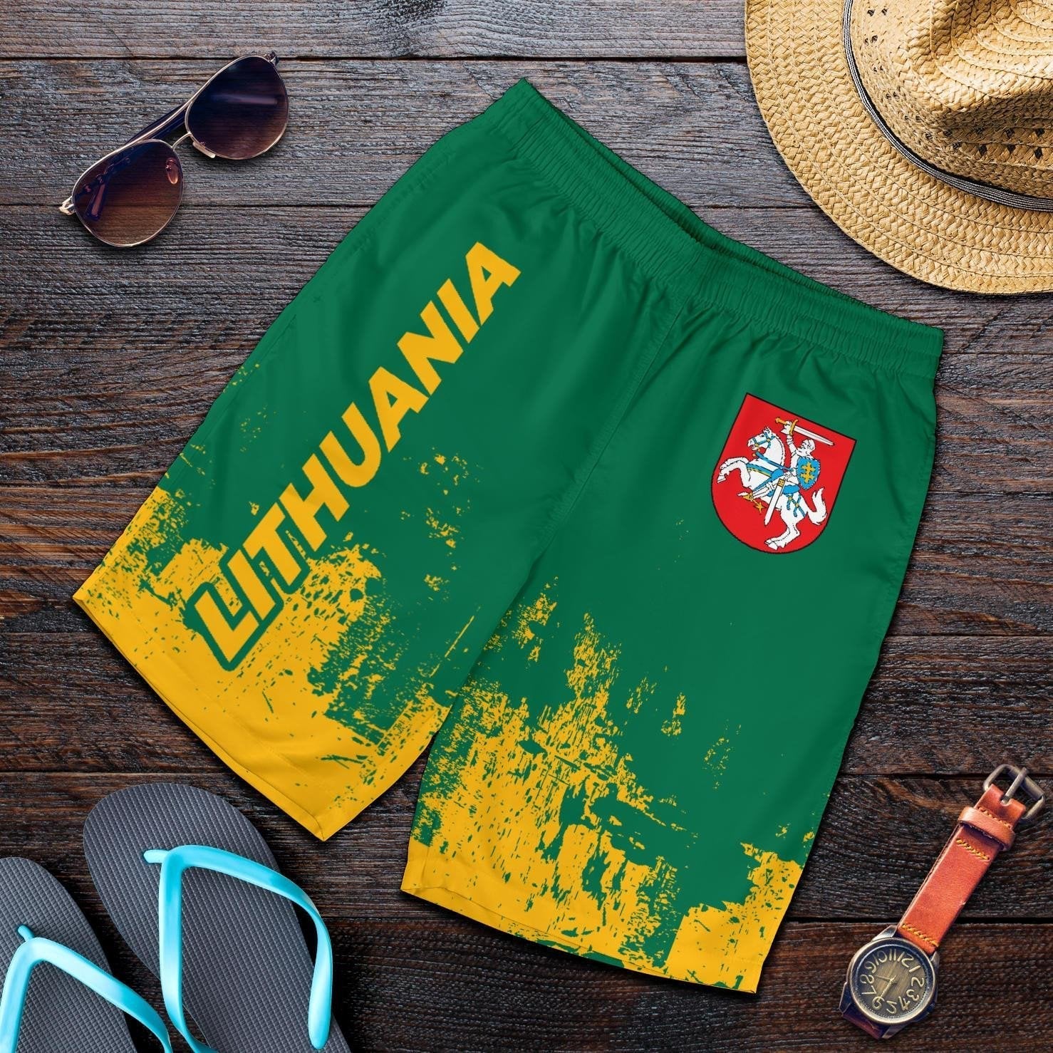 Lithuania Men Shorts - Smudge Style10 RLT6