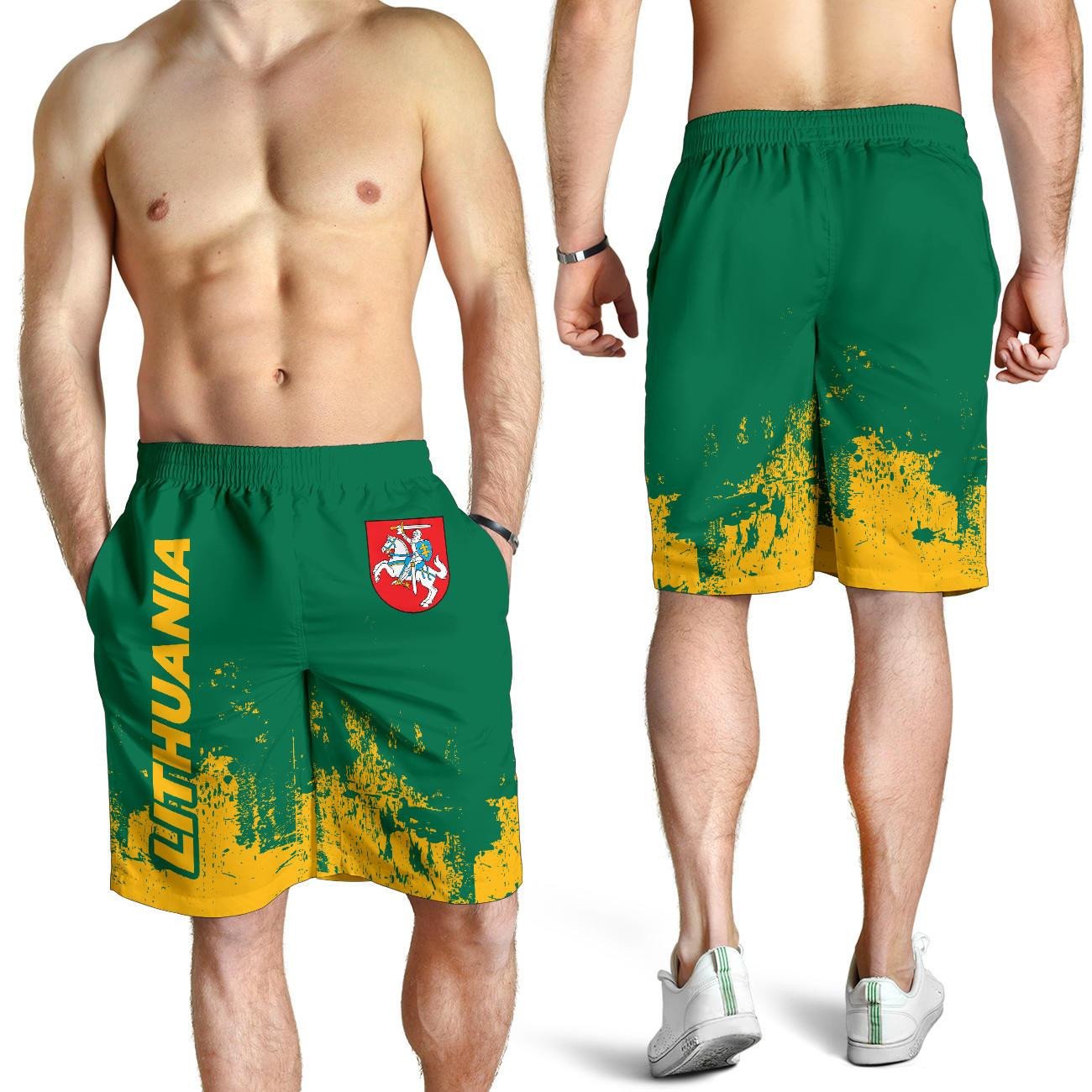 Lithuania Men Shorts - Smudge Style10 RLT6