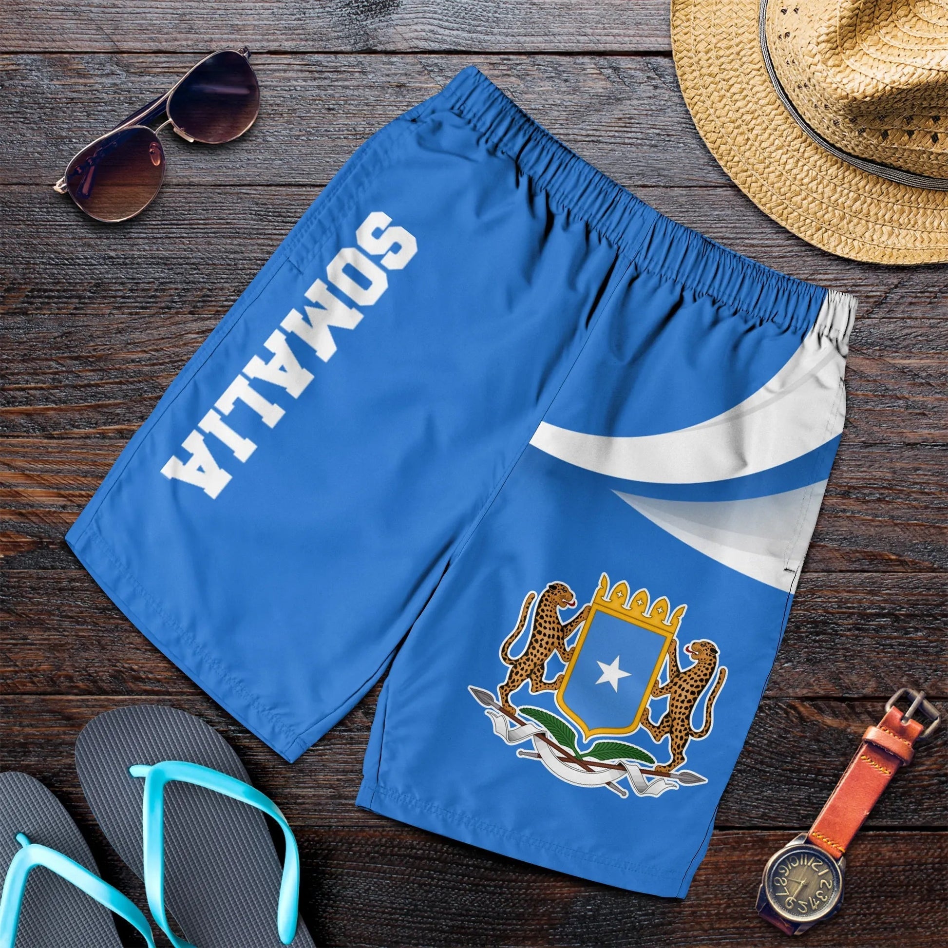 Somalia Shorts Men, Somalia Strong Flag Maps RLT8