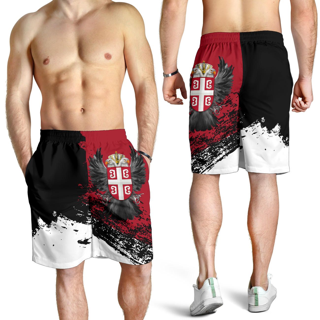 Serbia Shorts Serbian Eagle Tattoo Ver 02 RLT7