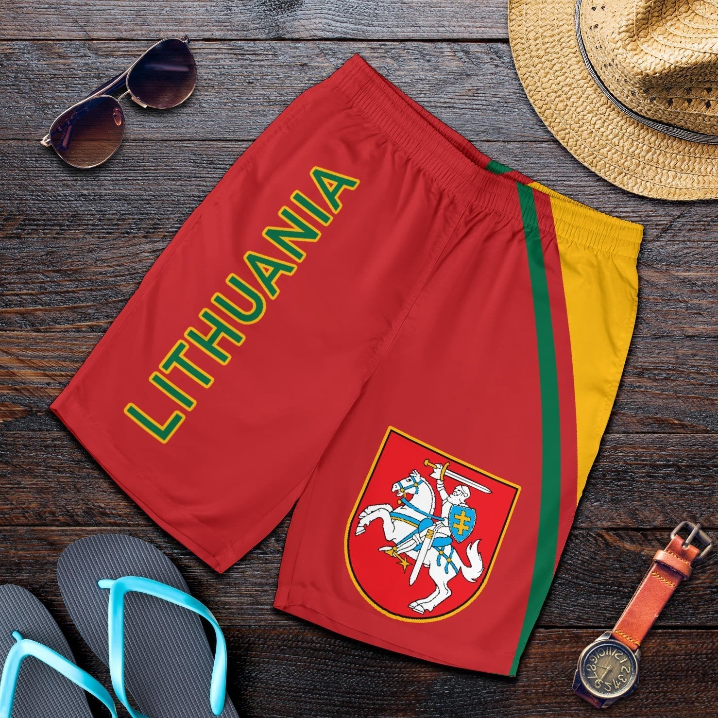 Lithuania Men's Shorts - Curve Version01 RLT6