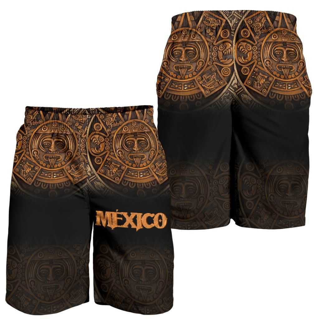 Mexico Aztec Shorts The Ancient Aztec Calendar RLT13
