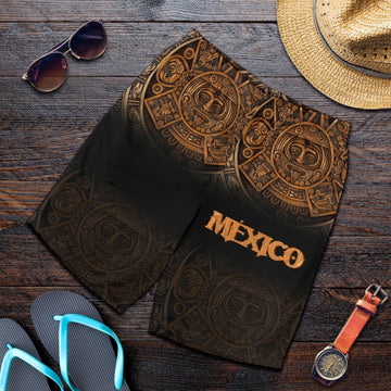 Mexico Aztec Shorts The Ancient Aztec Calendar RLT13