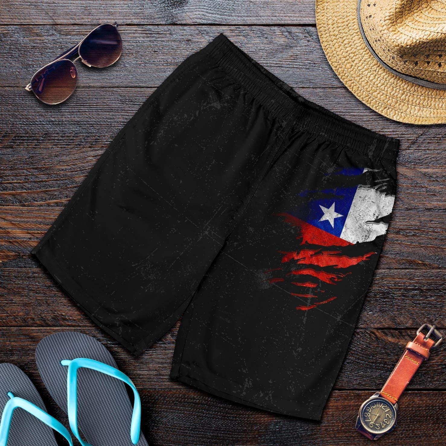 Chile in Me Men's Shorts - Special Grunge Style RLT7