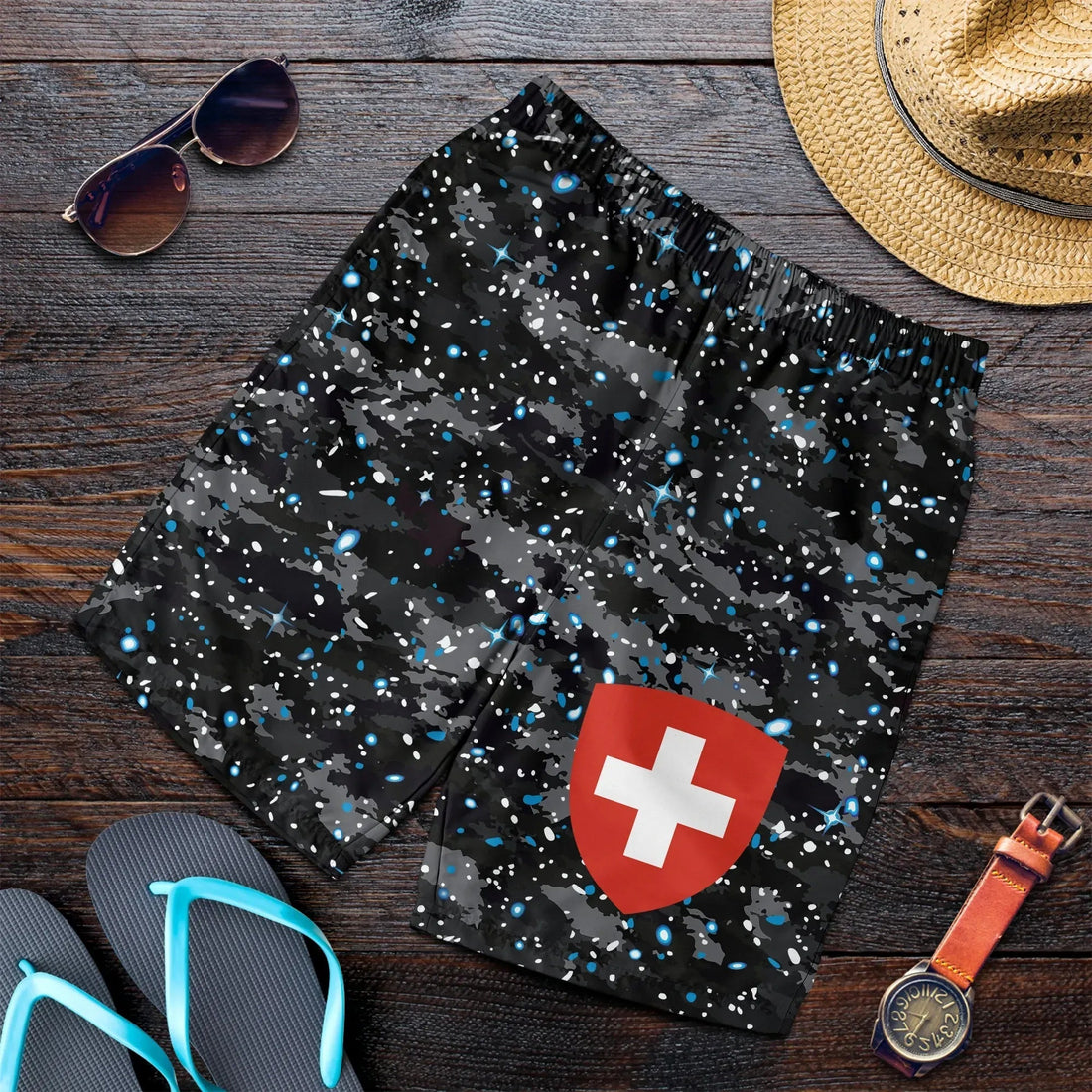 Switzerland Space Camo Shorts RLT13