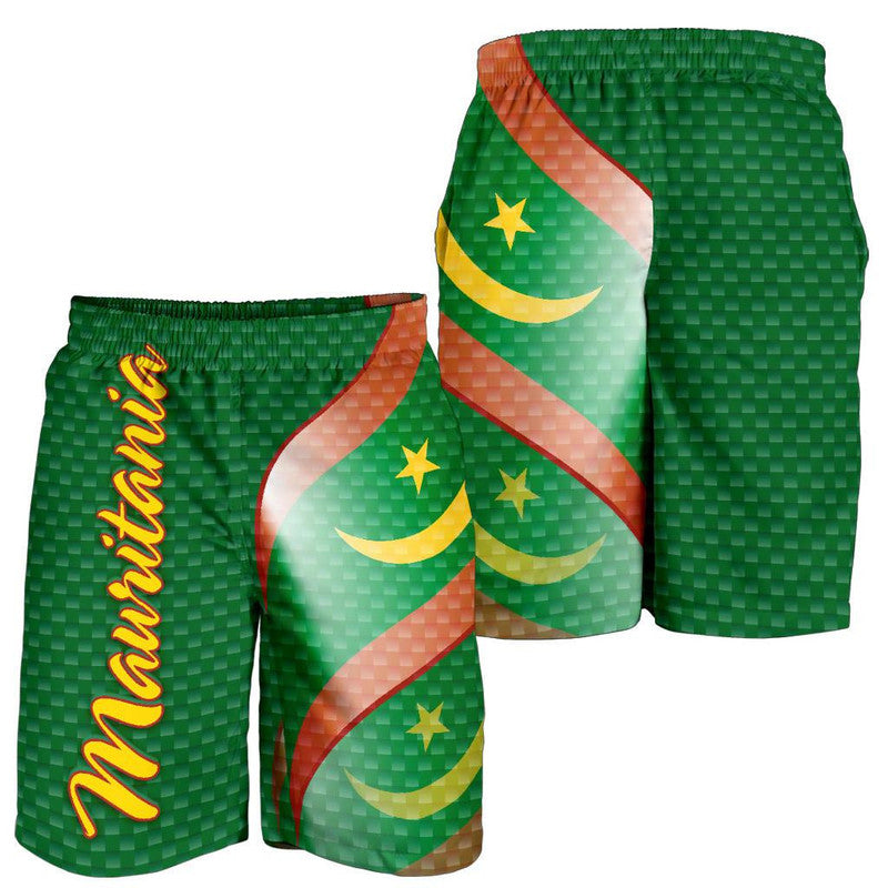 Mauritania Men's Shorts Mauritania Flag and Coat Of Arms RLT12