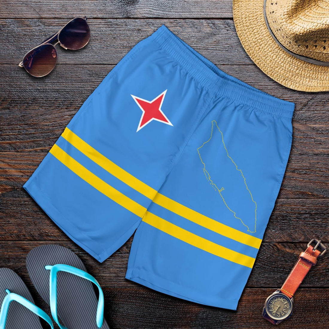 Aruba Men's Shorts Flag RLT7