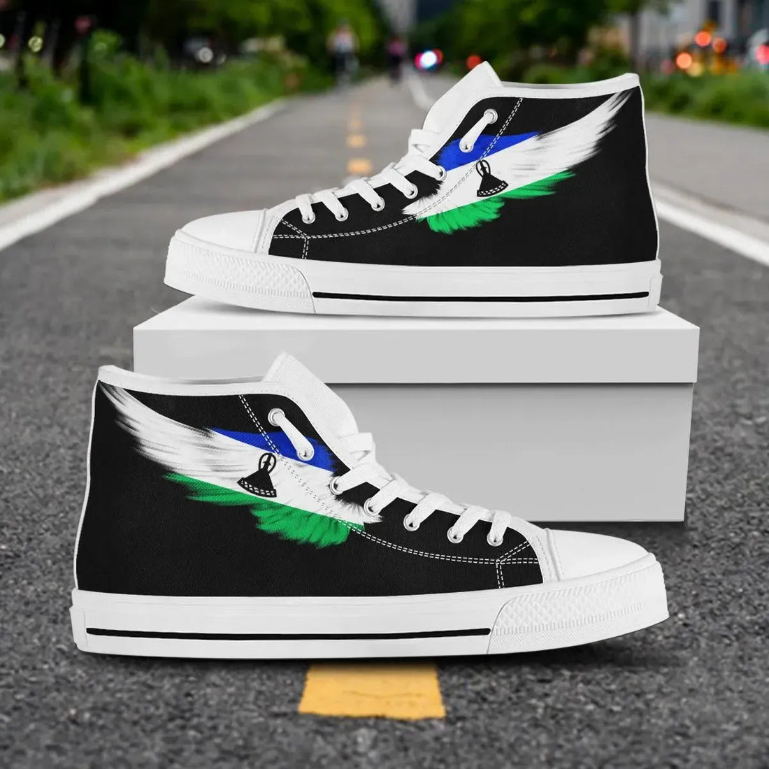 Lesotho High Top Shoes Wing Flag RLT6