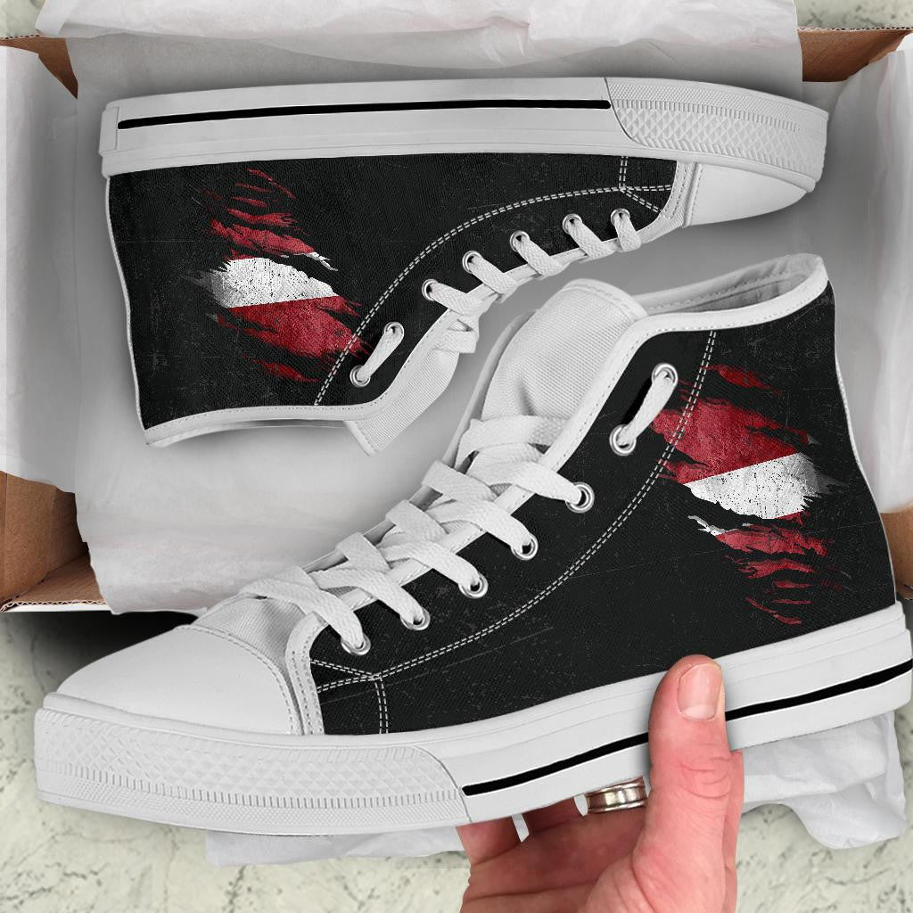 Latvia In Me High Top Shoes - Special Grunge Style RLT6