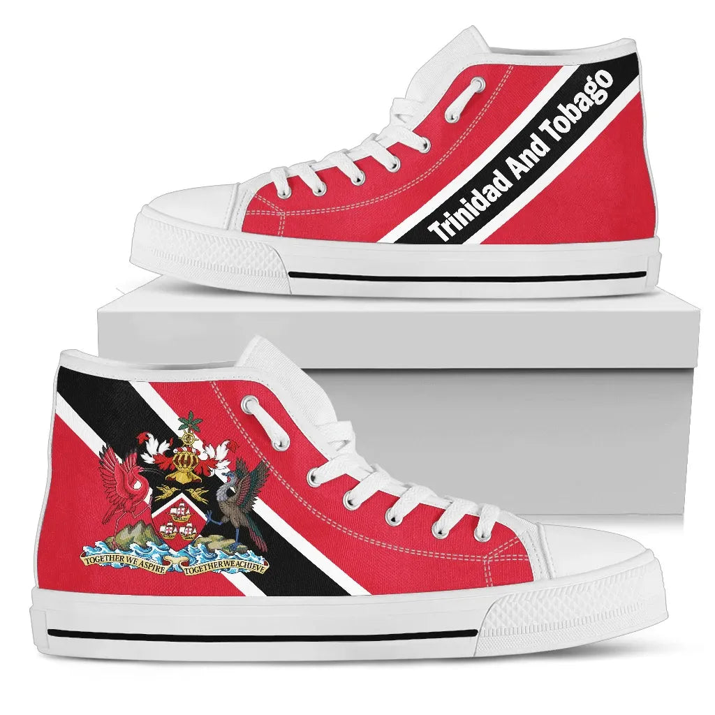 Trinidad and Tobago High Top Shoes Coat Of Arms RLT6