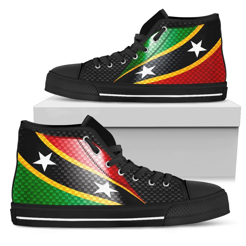 Saint Kitts and Nevis High Top Shoes Saint Kitts and Nevis Flag