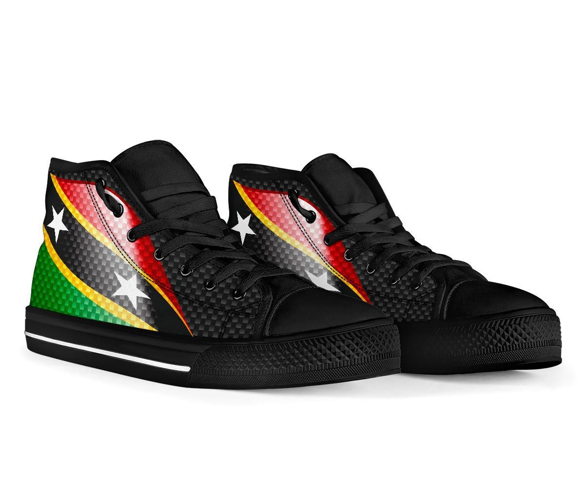 Saint Kitts and Nevis High Top Shoes Saint Kitts and Nevis Flag
