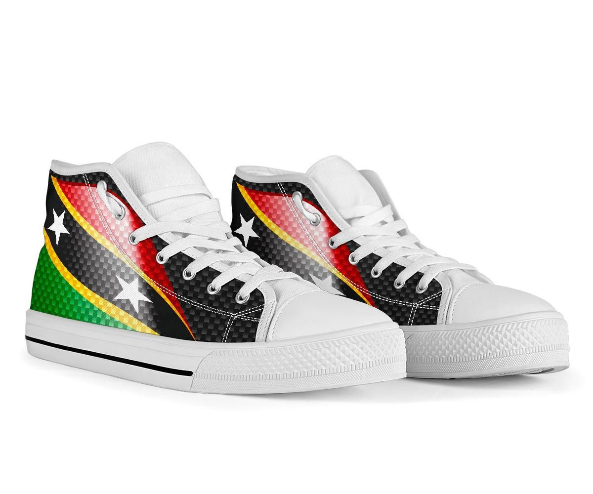 Saint Kitts and Nevis High Top Shoes Saint Kitts and Nevis Flag