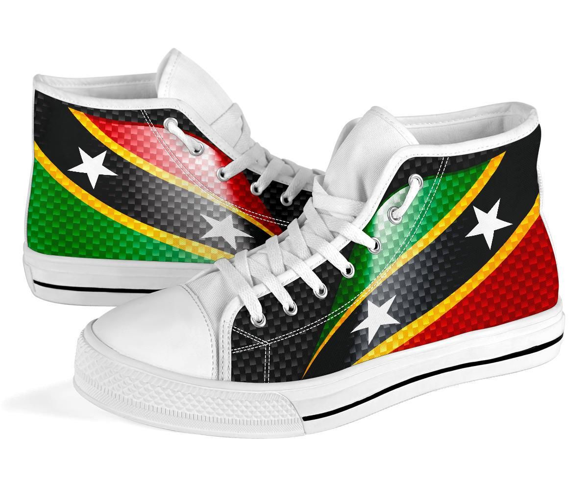 Saint Kitts and Nevis High Top Shoes Saint Kitts and Nevis Flag