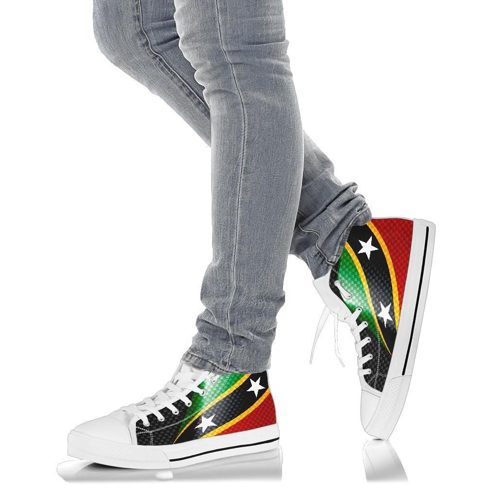 Saint Kitts and Nevis High Top Shoes Saint Kitts and Nevis Flag