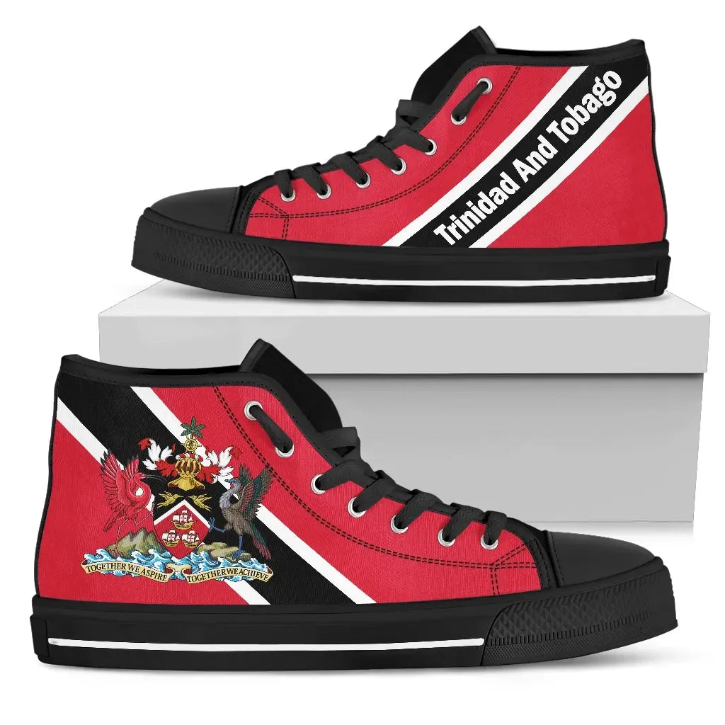 Trinidad and Tobago High Top Shoes Coat Of Arms RLT6